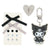 Kuromi Smartphone Charm Set (Silver Houndstooth Series)