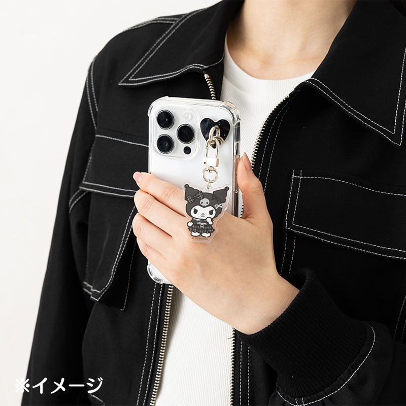 Kuromi Smartphone Charm Set (Silver Houndstooth Series)