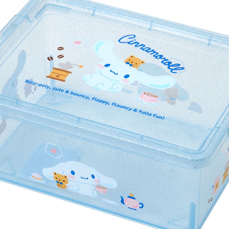 Cinnamoroll Clear Glitter Storage Bin (S)