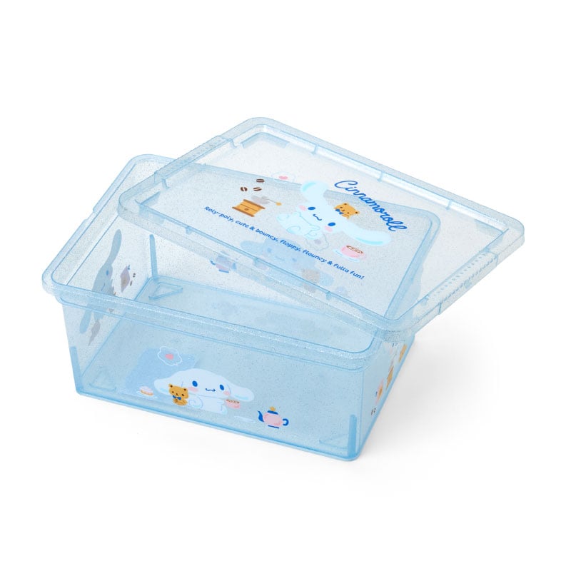 Cinnamoroll Clear Glitter Storage Bin (S)