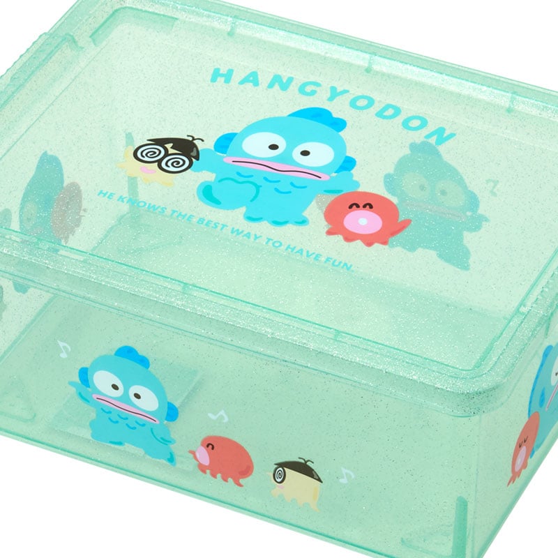 Hangyodon Clear Glitter Storage Bin (S)