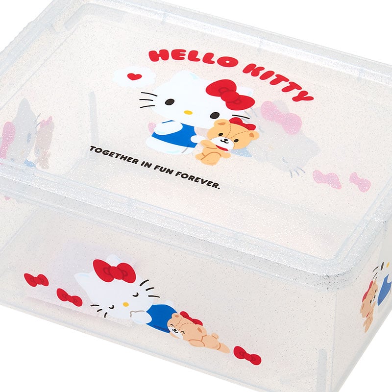 Hello Kitty Clear Glitter Storage Bin (S)