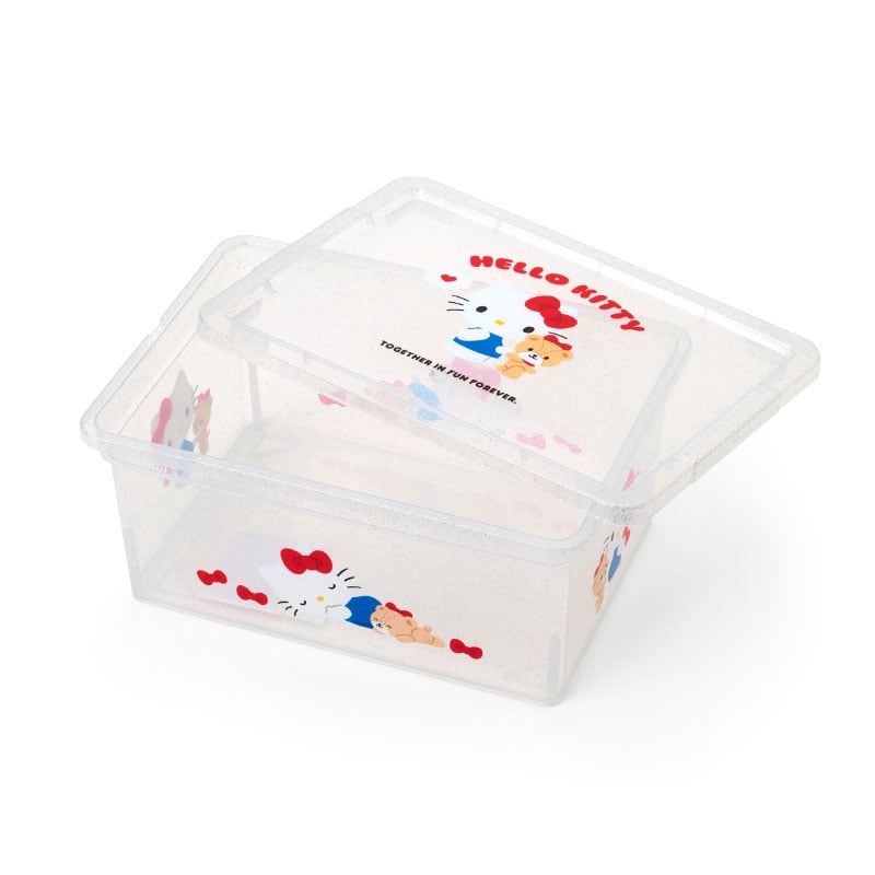Hello Kitty Clear Glitter Storage Bin (S)
