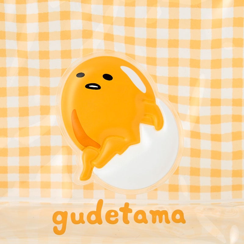 Gudetama Clear Gingham Zipper Pouch
