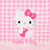 Hello Kitty Clear Gingham Zipper Pouch