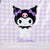 Kuromi Clear Gingham Zipper Pouch