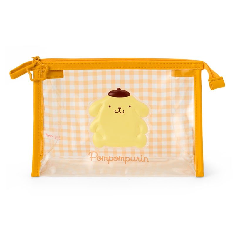 Pompompurin Clear Gingham Zipper Pouch